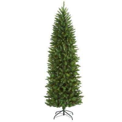 Nearly Natural 6.5 ft. Slim Green Mountain Pine Artificial Christmas Tree with 851 Bendable Branches