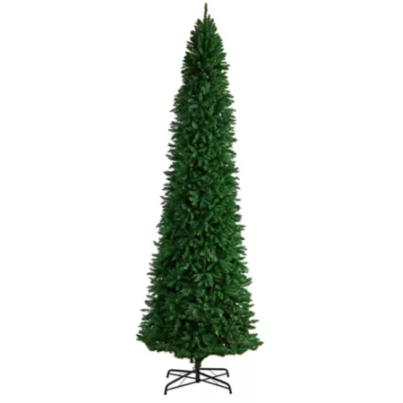 Nearly Natural 12 ft Slim Green Mountain Pine Artificial Christmas Tree with 3235 Bendable Branches Artificial Christmas Trees