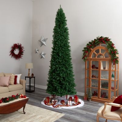 Image showing 5 th Nearly Natural 12 ft. Slim Green Mountain Pine Artificial Christmas Tree with 3235 Bendable Branches