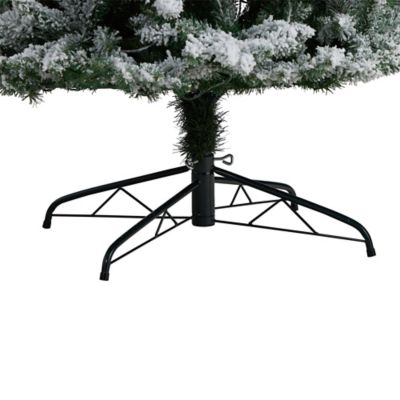 Image showing  9 ft. Slim Flocked Montreal Fir Artificial Christmas Tree with 1860 Bendable Branches