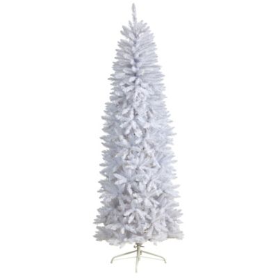 Image showing  7 ft. Slim White Artificial Christmas Tree with 995 Bendable Branches
