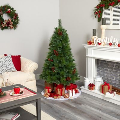 Image showing  5 ft. Montana Mixed Pine Artificial Christmas Tree with Pine Cones, Berries and 510 Bendable Branches
