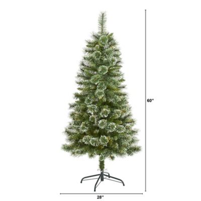 Image showing  5 ft. Wisconsin Slim Snow Tip Pine Artificial Christmas Tree with 298 Bendable Branches