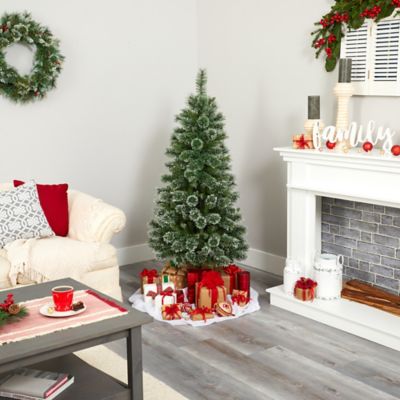 Image showing  5 ft. Wisconsin Slim Snow Tip Pine Artificial Christmas Tree with 298 Bendable Branches