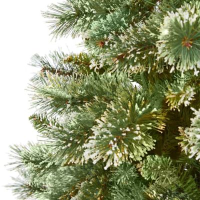 Image showing  7 ft. Wisconsin Slim Snow Tip Pine Artificial Christmas Tree with 652 Bendable Branches