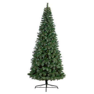 Nearly Natural 10 ft. Wisconsin Slim Snow Tip Pine Artificial Christmas Tree with 1652 Bendable Branches