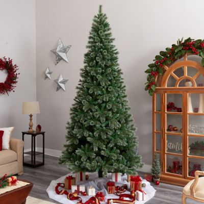 Image showing  10 ft. Wisconsin Slim Snow Tip Pine Artificial Christmas Tree with 1652 Bendable Branches