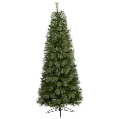 Nearly Natural 6.5 ft. Cashmere Slim Artificial Christmas Tree with 660 Bendable Branches
