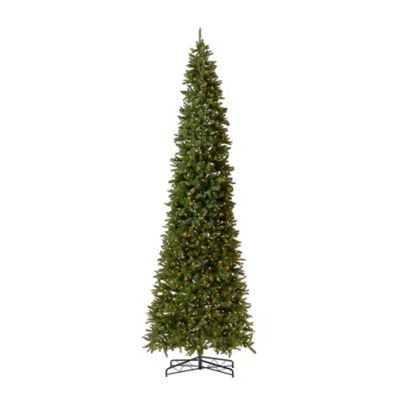 Nearly Natural 13 ft. Prelit Artificial Slim Green Mountain Pine Christmas Tree