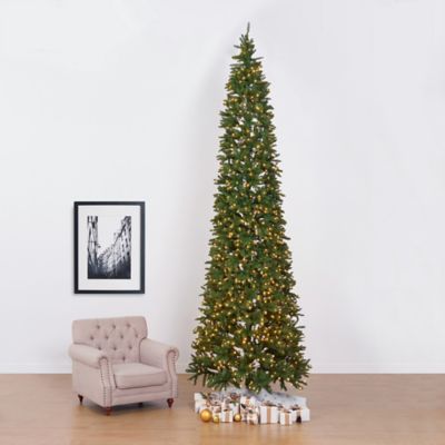 Image showing  13 ft. Prelit Artificial Slim Green Mountain Pine Christmas Tree