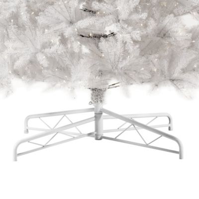 Image showing  13 ft. Slim White Artificial Christmas Tree with 1350 Warm White LED Lights and 3924 Bendable Branches