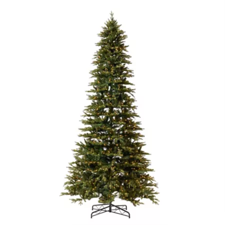 Nearly Natural 12 ft Natural-Looking Artificial Christmas Tree with 1 500 Clear LED Lights and 4 962 Bendable Branches Artificial Christmas Trees