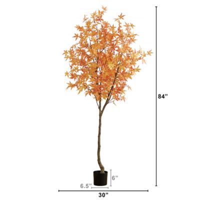 Image showing  7 ft. Autumn Maple Artificial Fall Tree, Orange
