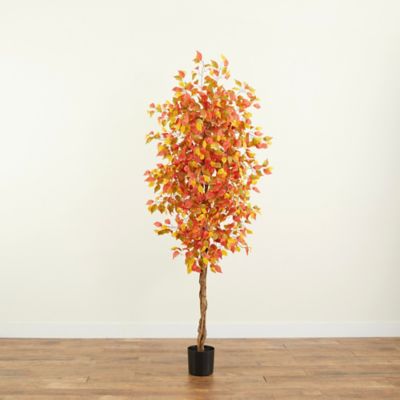 Image showing  7 ft. Autumn Ficus Artificial Fall Tree