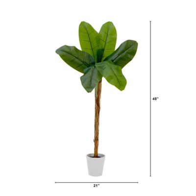 Image showing  4 ft. Artificial Banana Tree in Decorative Planter