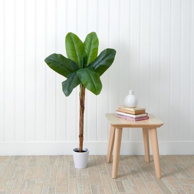 Image showing  4 ft. Artificial Banana Tree in Decorative Planter
