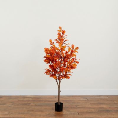 Image showing 5 th Nearly Natural 5 ft. Autumn Oak Artificial Fall Tree