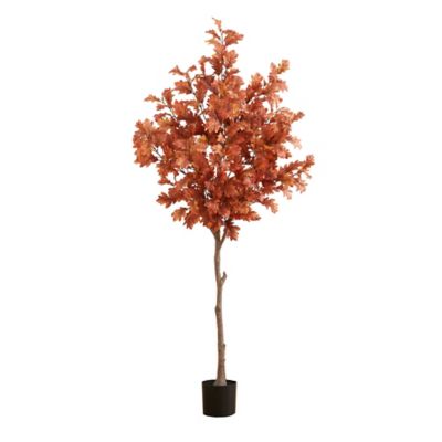 Nearly Natural 6 ft. Autumn Oak Artificial Fall Tree