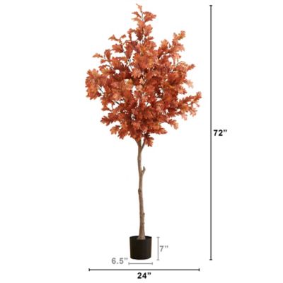 Image showing  6 ft. Autumn Oak Artificial Fall Tree