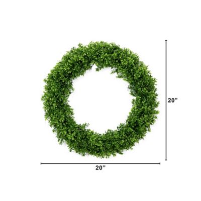 Image showing  20 in. Artificial Boxwood Wreath