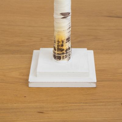 Image showing  4 ft. Pre-Lit Artificial Birch Tree with 50 Warm White LED Lights