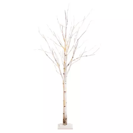 5' Pre-Lit Almost Natural Artificial Birch Tree with 76 Warm White LED Lights Artificial Christmas Trees