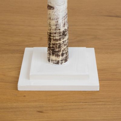 Image showing  5 ft. Pre-Lit Artificial Birch Tree with 76 Warm White LED Lights