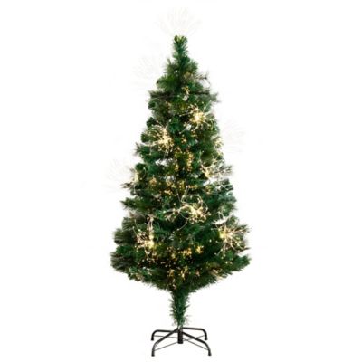 Nearly Natural 5 ft. Pre-Lit Fiber Optic Artificial Christmas Tree with 146 Warm White LED Lights