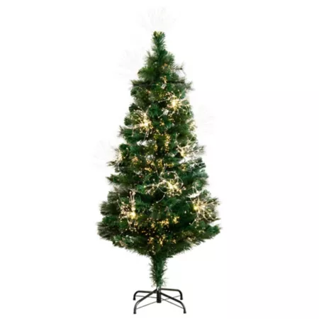 5' Pre-Lit Fiber Optic Artificial Christmas Tree with 146 Nearly Natural Warm White LED Lights Artificial Christmas Trees