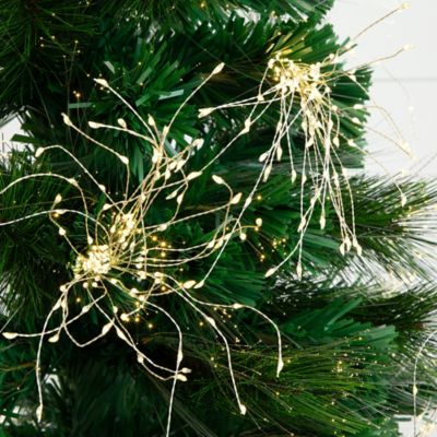 Image showing  5 ft. Pre-Lit Fiber Optic Artificial Christmas Tree with 146 Warm White LED Lights