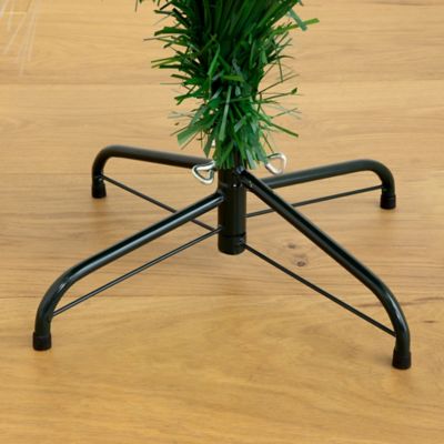 Image showing  5 ft. Pre-Lit Fiber Optic Artificial Christmas Tree with 146 Warm White LED Lights