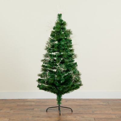 Image showing 7 th Nearly Natural 5 ft. Pre-Lit Fiber Optic Artificial Christmas Tree with 146 Warm White LED Lights