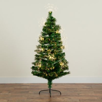 Image showing 8 th Nearly Natural 5 ft. Pre-Lit Fiber Optic Artificial Christmas Tree with 146 Warm White LED Lights