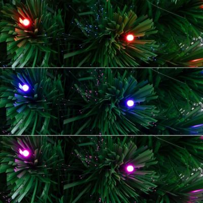 Image showing  6 ft. Slim Pre-Lit Fiber Optic Artificial Christmas Tree with 282 Colorful LED Lights