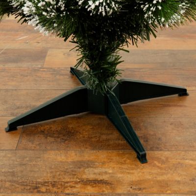 Image showing  4 ft. Snowy Pre-Lit Fiber Optic Artificial Christmas Tree with 40 Colorful LED Lights