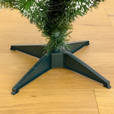 Image showing  4 ft. Snowy Pre-Lit Fiber Optic Artificial Christmas Tree with 40 Colorful LED Lights