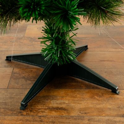 Image showing  4 ft. Pre-Lit Fiber Optic Artificial Christmas Tree with Mixed Tips and 37 LED Warm White Ornament Lights