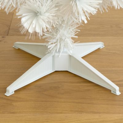 Image showing 6 th Nearly Natural 4 ft. White Pre-Lit LED Fiber Optic Artificial Christmas Tree with Remote Control Light Show