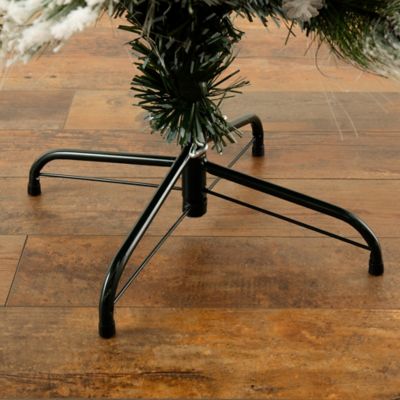 Image showing  5 ft. Flocked Pre-Lit Fiber Optic Artificial Pinecone and Berries Christmas Tree with 48 White LED Lights