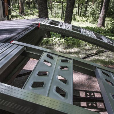 Image showing  1,500 lb. Capacity 90 in. Arched Ramps, High-Strength Extruded Aluminum, ATV/Golf Cart/Riding Lawn Mower Loading, 2-Pack