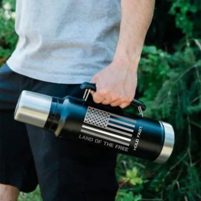 Image showing  42 oz. Insulated Mug Black Flag