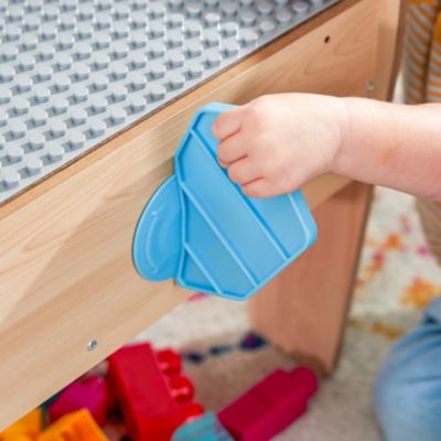 Image showing  Llama Pinata Building Bricks Wooden Table with 50 Blocks