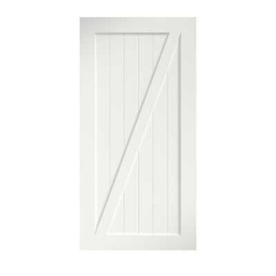 EightDoors Z-Shape Primed Barn Door Slab, 36 in. x 84 in.