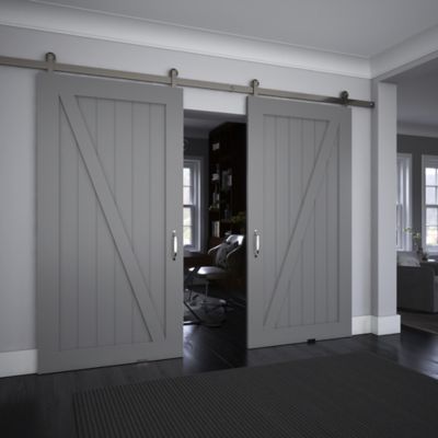 Image showing 5 th EightDoors Z-Shape Painted Barn Door Slab, 36 in. x 96 in.