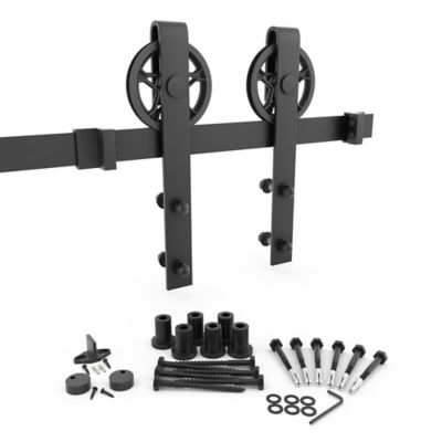 EightDoors 96 in. Wagon Wheel Barn Door Hardware Kit