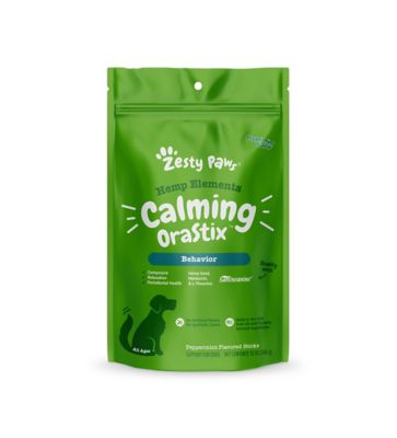 Zesty Paws Hemp Elem Calm OraStix - Peppermint 12 oz.