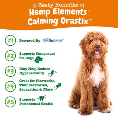 Image showing  Hemp Elem OraStix Calming Treats for Dogs, Peppermint Flavor, 12 oz.