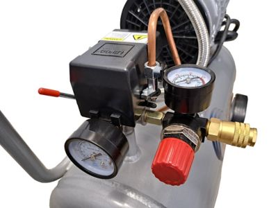 Image showing  8010ALFC Ultra Quiet & Oil-Free 1.0 Hp 8.0 Gal. Aluminum Tank Air Compressor