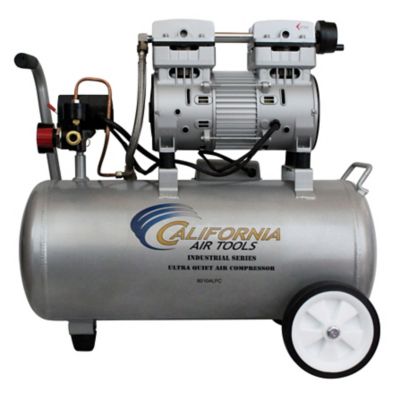 Image showing 8 th California Air Tools 8010ALFC Ultra Quiet & Oil-Free 1.0 Hp 8.0 Gal. Aluminum Tank Air Compressor