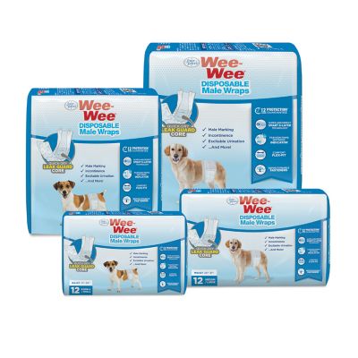 Image showing 9 th Wee-Wee Wetness Indicator Male Disposable Dog Wraps, Extra Small, 12 ct.